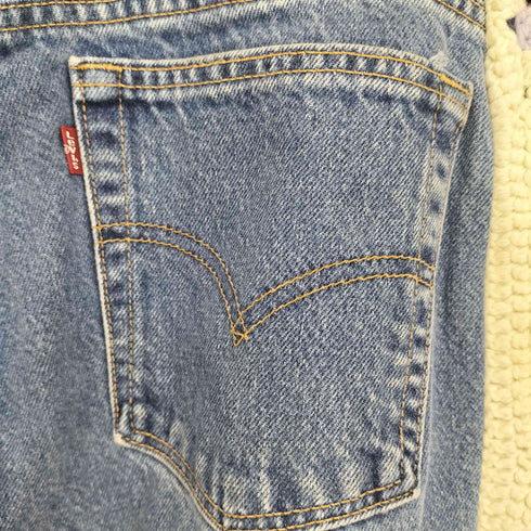 リーバイス Levis USA製 550 RELAXED FITボディ クロシェ 花 リメイクデニム メンズ JPN:S
