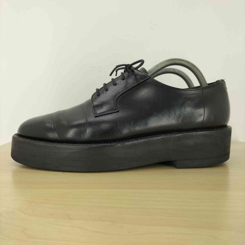 コムデギャルソンオムプリュス COMME des GARCONS HOMME PLUS 94AW オフビートユーモア 縮絨期 厚底 プラットフォーム レザーシューズ メンズ 25 1/2