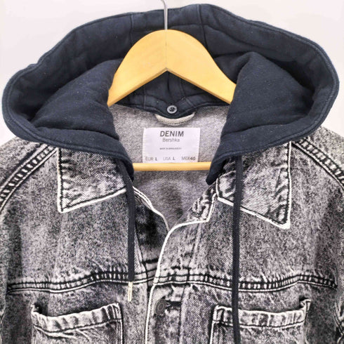 ベルシュカ BERSHKA フード付きデニムジャケット メンズ JPN:L