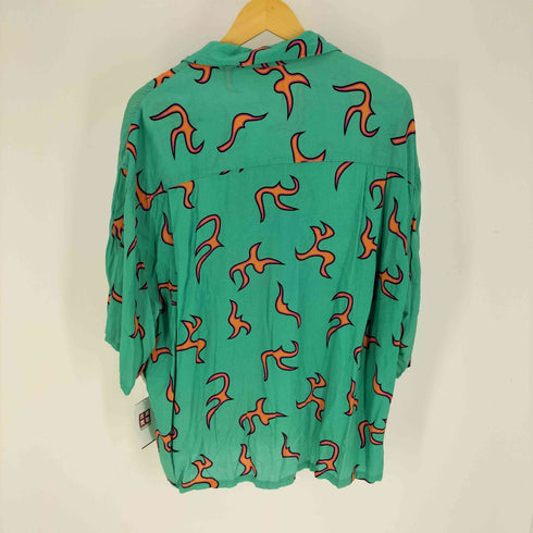 カリフォルニアランチハウス CALIFORNIA RANCH HOUSE ファイヤーパターン レーヨン オープンカラー S/S シャツ メンズ JPN:M