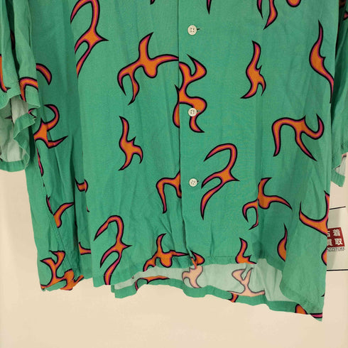 カリフォルニアランチハウス CALIFORNIA RANCH HOUSE ファイヤーパターン レーヨン オープンカラー S/S シャツ メンズ JPN:M