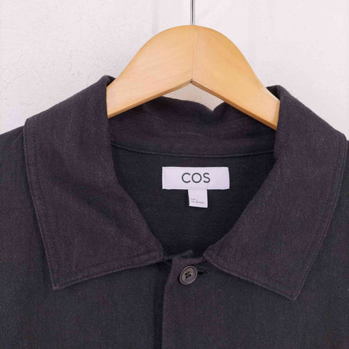 コス COS リネンコットン レギュラーカラーシャツ メンズ import:L
