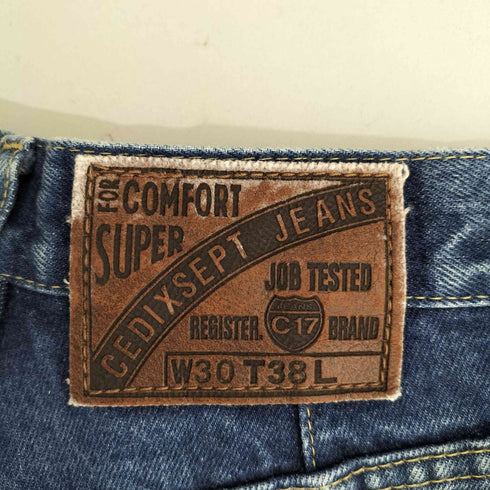 C17 CEDIXSEPT JEANS カットオフ ボタンフライ テーパードデニムパンツ レディース W30 T38
