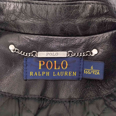 ポロラルフローレン POLO RALPH LAUREN レザー モト ジャケット レディース 6