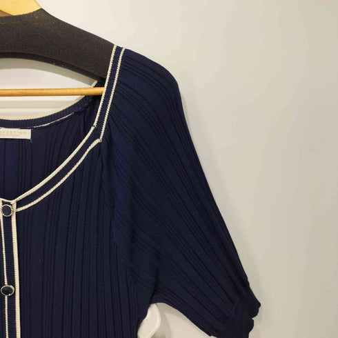 プロポーションバイボディードレッシング PROPORTION BODY DRESSING 2021SS ダイヤネックバイカラーナローマーメイドニットワンピース レディース import:M