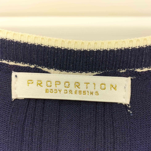 プロポーションバイボディードレッシング PROPORTION BODY DRESSING 2021SS ダイヤネックバイカラーナローマーメイドニットワンピース レディース import:M