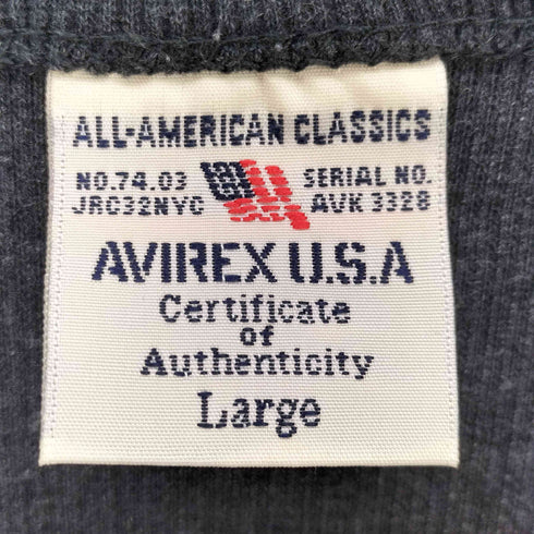 アヴィレックス AVIREX Vネック 半袖Tシャツ メンズ JPN:L