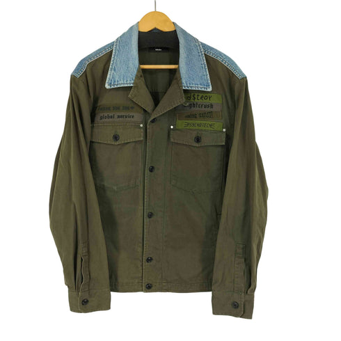 ディーゼル DIESEL デニム切替ミリタリージャケット メンズ import:XL
