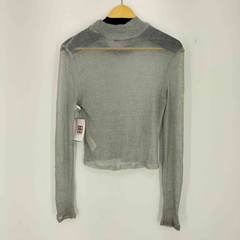 エコーズラッタ ECKHAUS LATTA メタリック クロップド メッシュニット レディース import:S