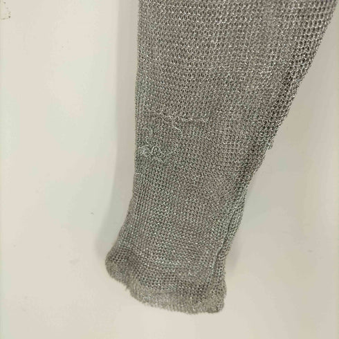 エコーズラッタ ECKHAUS LATTA メタリック クロップド メッシュニット レディース import:S