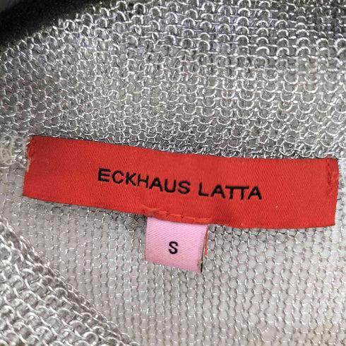 エコーズラッタ ECKHAUS LATTA メタリック クロップド メッシュニット レディース import:S