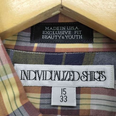 インディヴィジュアライズドシャツ individualized shirts MADE IN USA コットンチェックシャツ メンズ 15/33