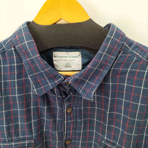 OUTDOOR EXCHANGE ネルシャツジャケット 裏地キルティング メンズ JPN:XXL