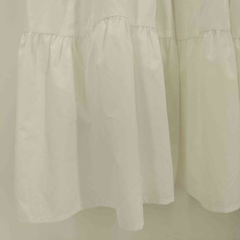トッコクローゼット tocco closet 肩フリル付きボウタイリボンコットンライクティアードワンピース レディース JPN:M