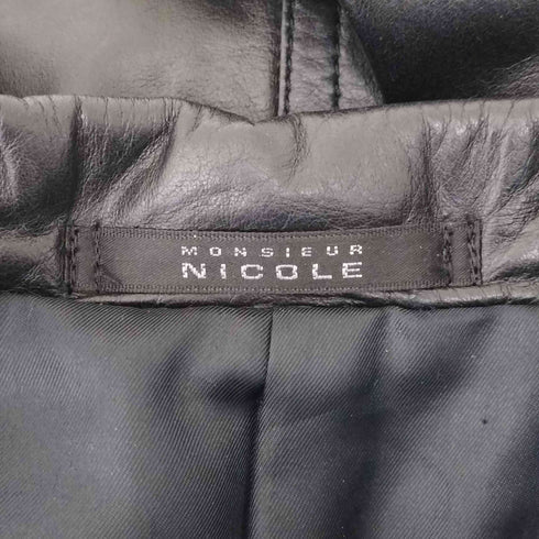 ニコル NICOLE OLD カウレザーテーラードジャケット メンズ JPN:48