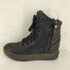 ディーゼル DIESEL JORDANA W デニムレザー切替 サイドジップ ファットタン ハイカットスニーカー レディース JPN:24.5