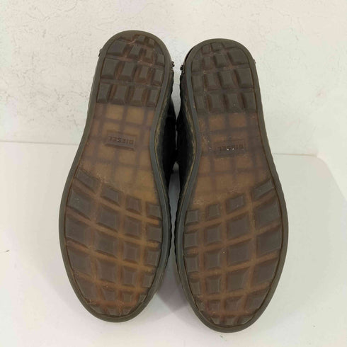 ディーゼル DIESEL JORDANA W デニムレザー切替 サイドジップ ファットタン ハイカットスニーカー レディース JPN:24.5
