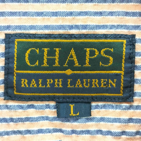チャップスラルフローレン CHAPS RALPH LAUREN シアサッカー ストライプシャツ メンズ JPN:L