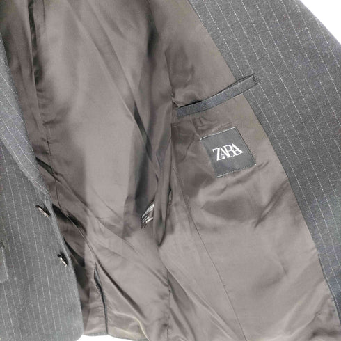ザラ ZARA ストライプ テーラードジャケット メンズ 46