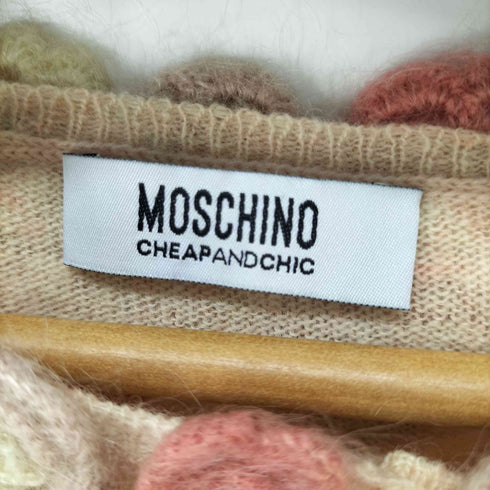 モスキーノチープアンドシック MOSCHINO CHEAP&CHIC フラワー装飾ニットカーディガン レディース US:6