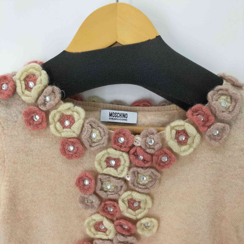 モスキーノチープアンドシック MOSCHINO CHEAP&CHIC フラワー装飾ニットカーディガン レディース US:6