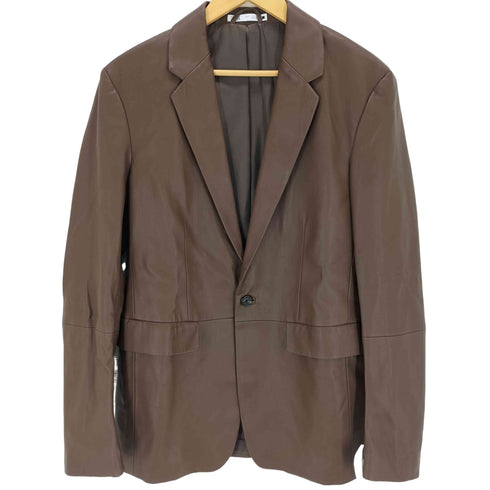 ザラ ZARA エコレザー テーラードジャケット メンズ 38