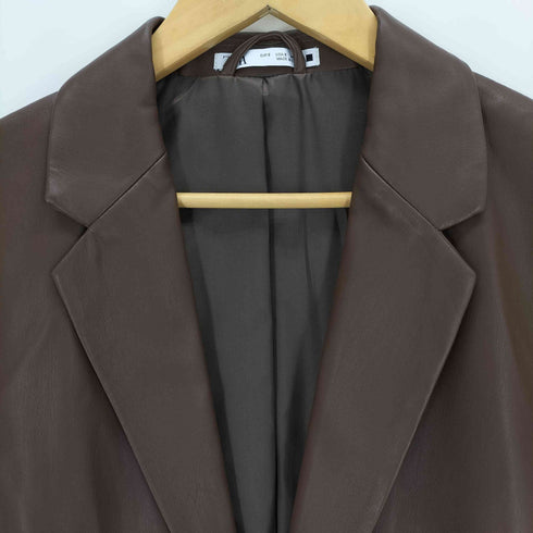ザラ ZARA エコレザー テーラードジャケット メンズ 38