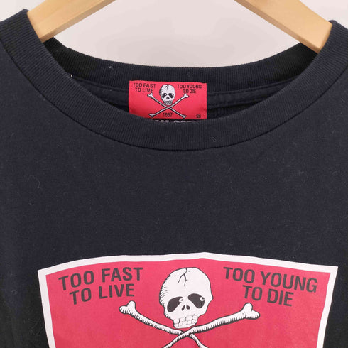 クリームソーダ CREAM SODA TOO FAST TOO YOUNG TO LIVE TO DIE 1967 ドクロ プリント クルーネック Tシャツ メンズ JPN:XL