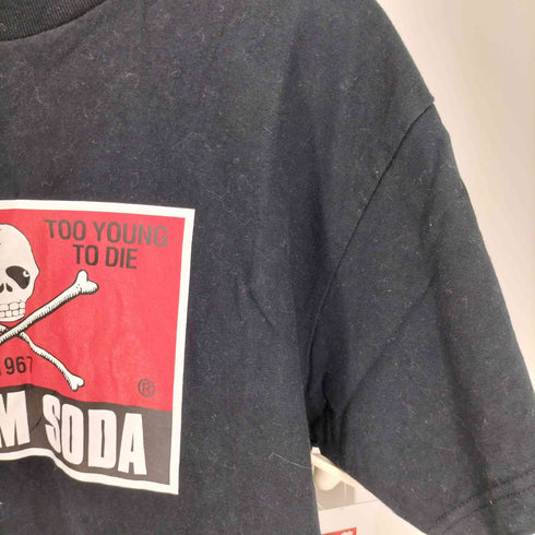 クリームソーダ CREAM SODA TOO FAST TOO YOUNG TO LIVE TO DIE 1967 ドクロ プリント クルーネック Tシャツ メンズ JPN:XL
