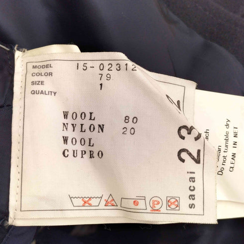 サカイ Sacai ノルディック 切替 ロング ジップニット レディース JPN:1
