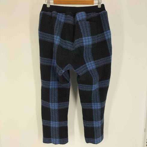 サイドスロープ SIDE SLOPE 22AW WOOL JACQUARD CHECK PATTERN PANTS ウール ジャガード チェック パターン パンツ メンズ 2