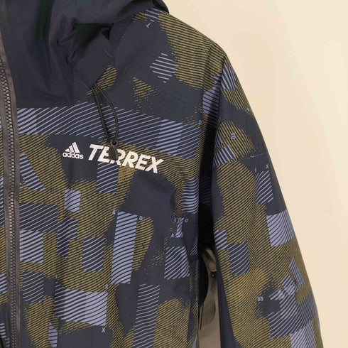 アディダス adidas TERREX Chaqueta Resort Two-Layer Insulated 総柄 マウンテンパーカー メンズ XO