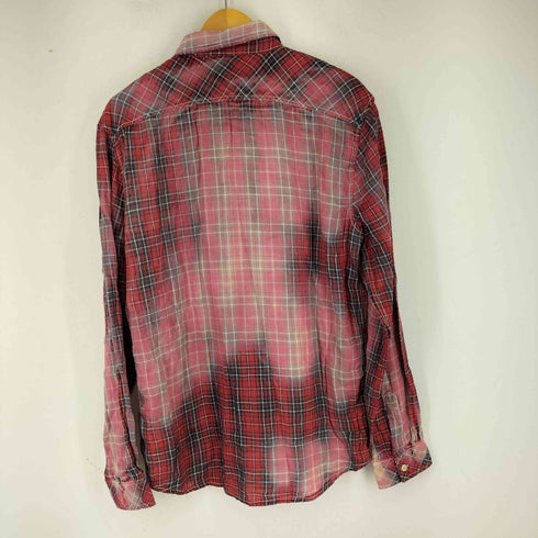 ザラ ZARA ダメージ加工 L/S チェックシャツ メンズ import:XL