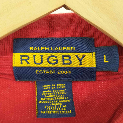 ラグビーラルフローレン Rugby Ralph Lauren フロントワッペン S/S ポロシャツ メンズ import:L
