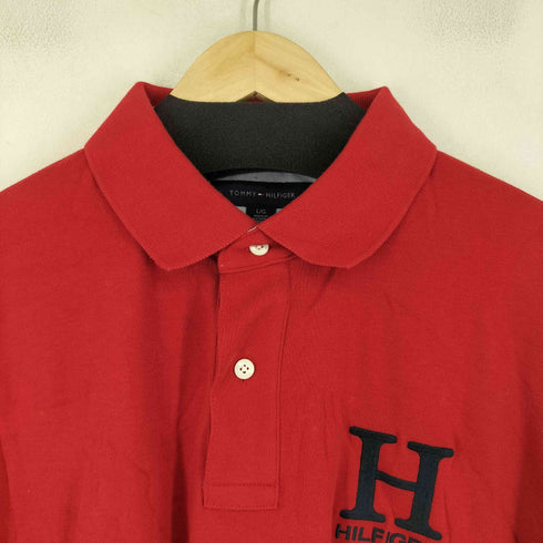 トミーヒルフィガー TOMMY HILFIGER フロントロゴ刺繍 S/S ポロシャツ メンズ import:L