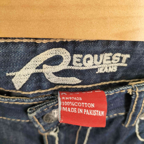REQUEST JEANS ステッチ加工 デニムパンツ Y2K メンズ 36×32