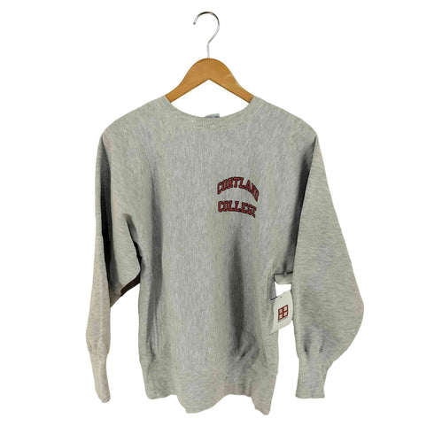 チャンピオン Champion 90S USA製 REVERSE WEAVE CORTLAND COLLEGE 両面プリント スウェット トレーナー メンズ import:M