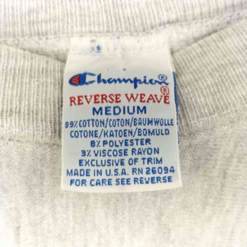 チャンピオン Champion 90S USA製 REVERSE WEAVE CORTLAND COLLEGE 両面プリント スウェット トレーナー メンズ import:M