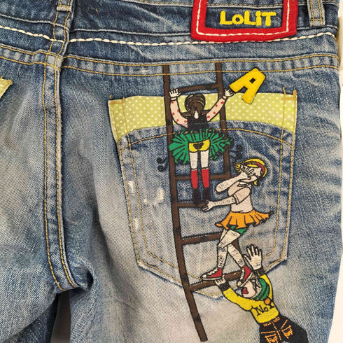ROLITA JEANS 刺繍デザインデニムパンツ メンズ JPN:XL