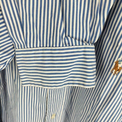 ラルフローレン RALPH LAUREN YARMOUTH ポニー刺繍 ストライプ柄 ボタンダウンシャツ メンズ 17-34