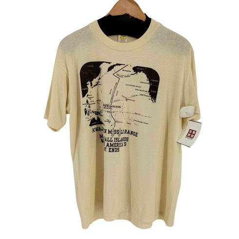 ベルバシーン Velva Sheen 70-80s MADE IN USA フロントプリントTシャツ KWAJALEIN メンズ import:L