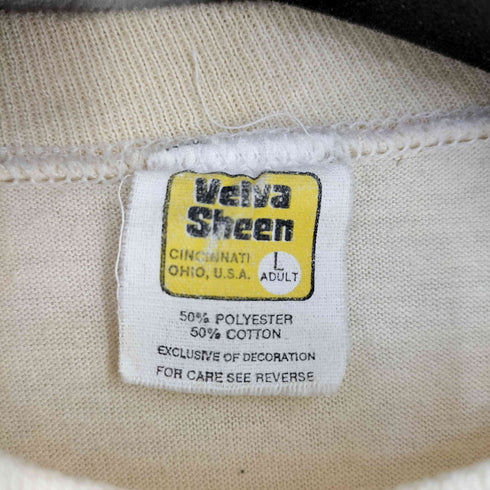 ベルバシーン Velva Sheen 70-80s MADE IN USA フロントプリントTシャツ KWAJALEIN メンズ import:L