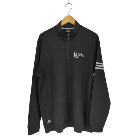 アディダス adidas ロゴ刺繍ハーフジップトップス メンズ 2XL