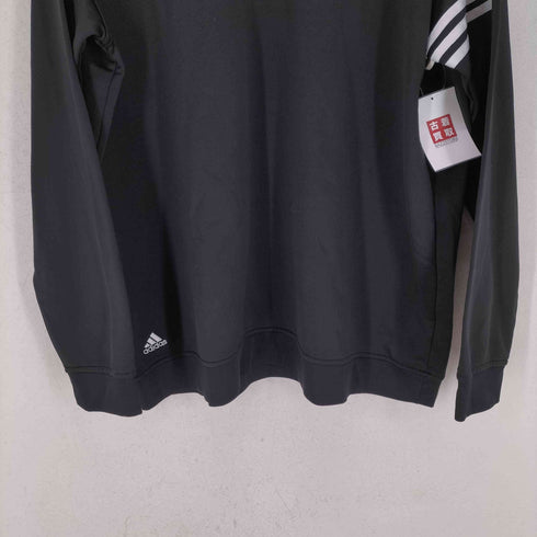 アディダス adidas ロゴ刺繍ハーフジップトップス メンズ 2XL
