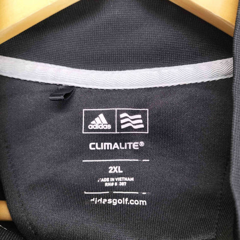 アディダス adidas ロゴ刺繍ハーフジップトップス メンズ 2XL