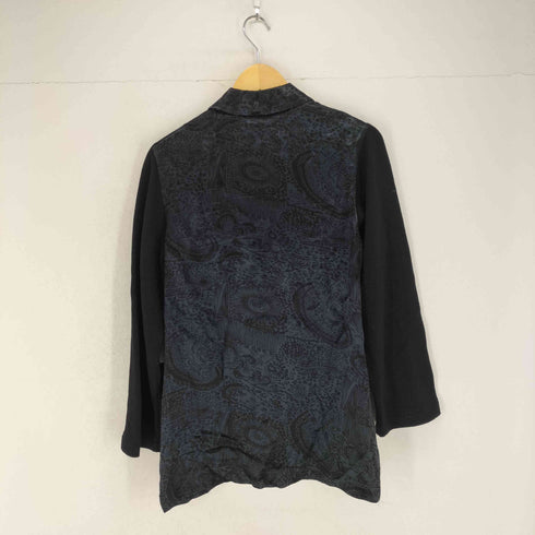 トリココムデギャルソン tricot COMME des GARCONS AD1996 96AW レーヨン×ウール 切替総柄ジャケット レディース