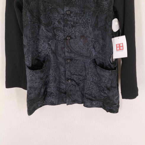 トリココムデギャルソン tricot COMME des GARCONS AD1996 96AW レーヨン×ウール 切替総柄ジャケット レディース