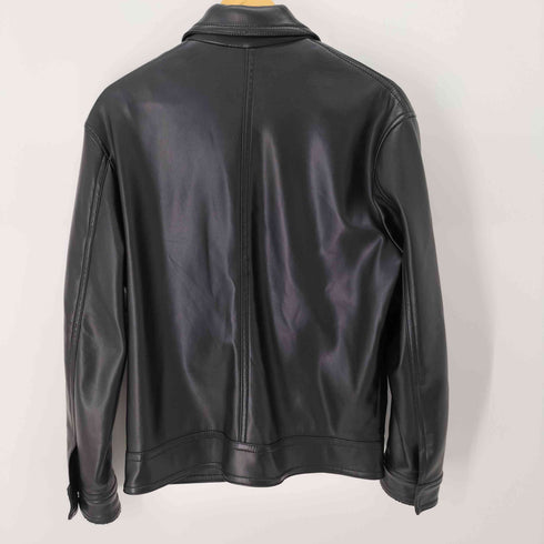 ザラ ZARA レザージップアップブルゾン メンズ import:M