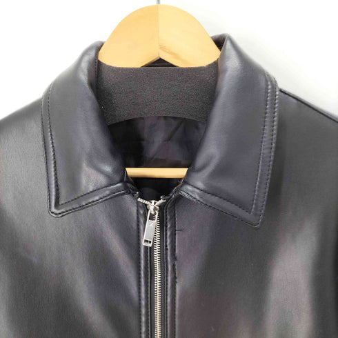 ザラ ZARA レザージップアップブルゾン メンズ import:M