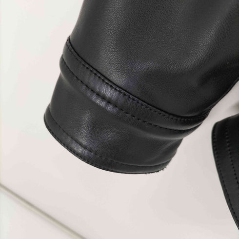 ザラ ZARA レザージップアップブルゾン メンズ import:M
